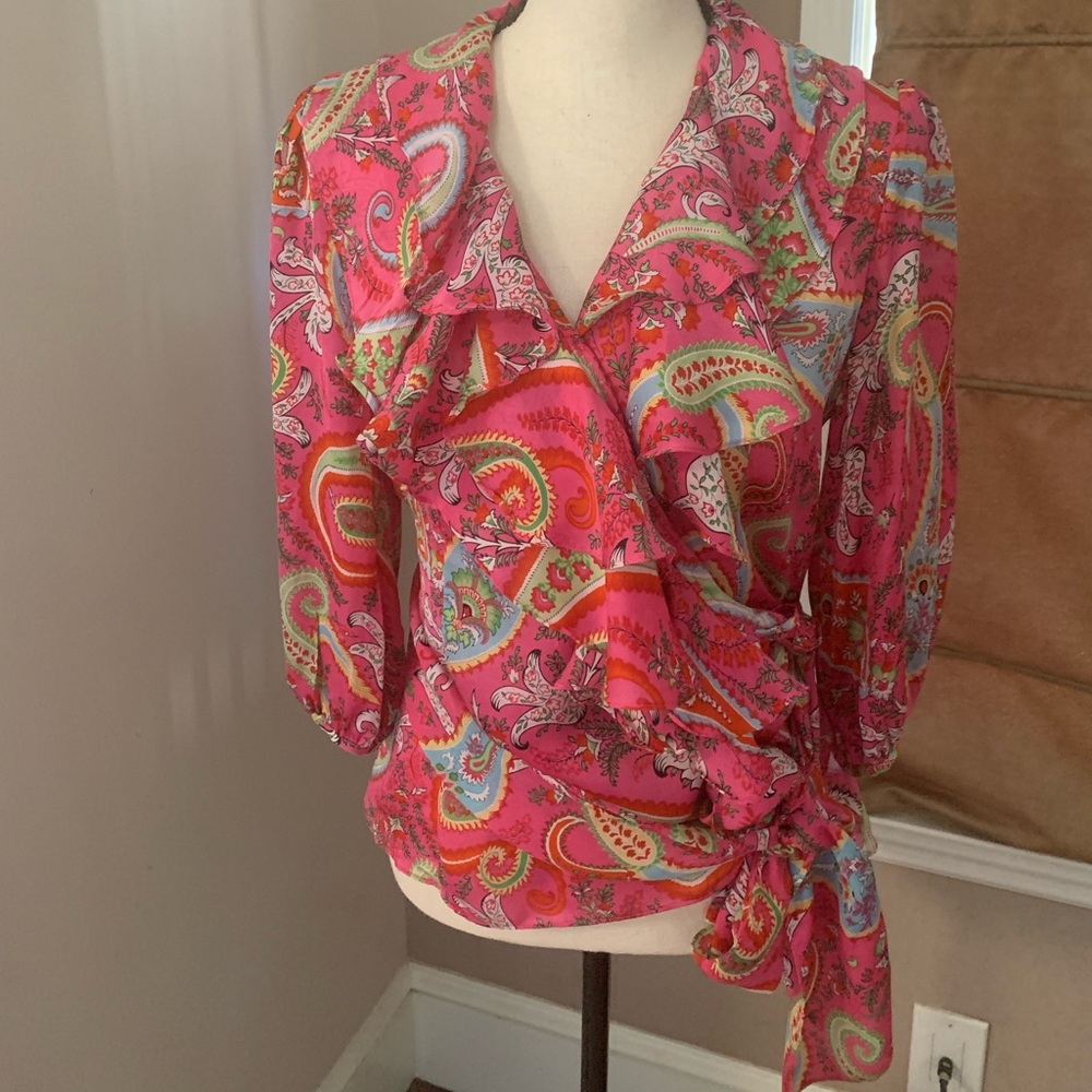 Ladies Ralph Lauren wrap blouse.